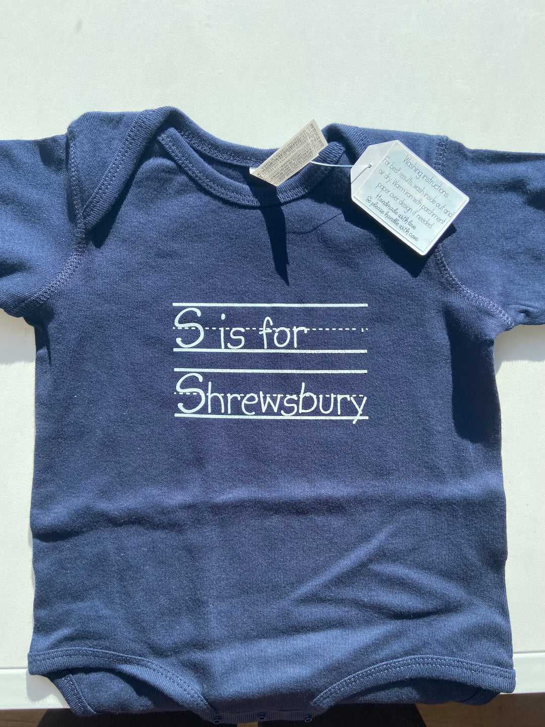 S is for Shrewsbury Baby Onsie