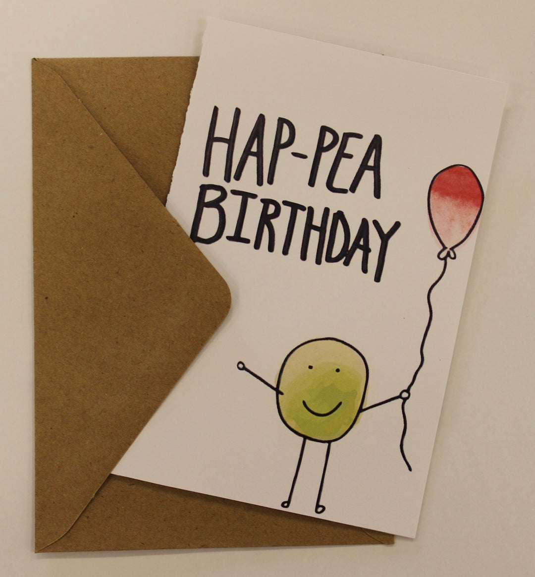 Hap-Pea Birthday Card