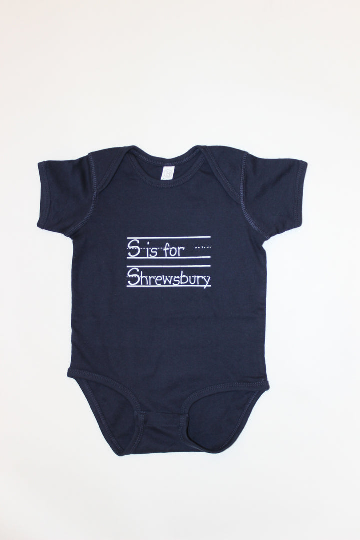S is for Shrewsbury Baby Onsie